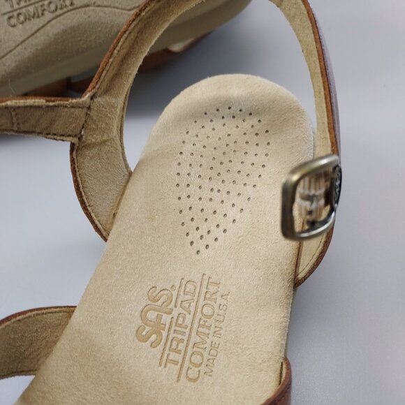 SAS SHOES HUARACHE Genuine leather Adjustable OPEN TOE SANDALS ANTIQUE TAN NIB🤩 - Picture 11 of 16